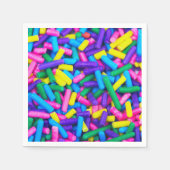 Farbige Candy Sprinkles Serviette (Vorderseite)