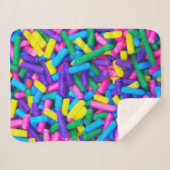 Farbige Candy Sprinkles Sherpadecke (Vorderseite (Horizontal))