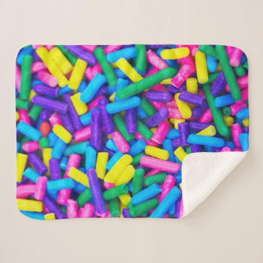Farbige Candy Sprinkles Sherpadecke (Vorderseite (Horizontal))
