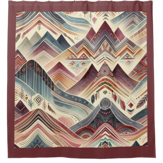 Farbige Canyons Duschvorhang (Vorderseite)