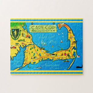 Farbige Cape Cod 11x14 Puzzle