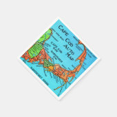 Farbige Cape-Cod-Karte Serviette (Ecke)