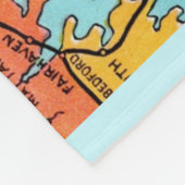 Farbige Cape Cod Map 30x40 Fleece Blanket (Ecke)