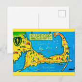 Farbige Cape Cod Postkarte (Vorne/Hinten)
