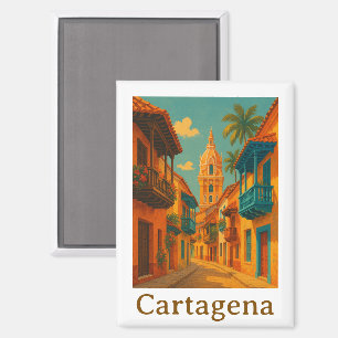Farbige Cartagena Kolumbien Karibik-Charm Magnet