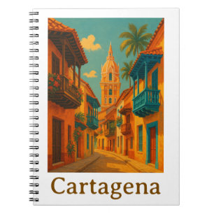 Farbige Cartagena Kolumbien Karibik-Charm Notizblock