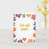 Farbige Cartoon-Blume erhalten eine gute Karte (Gelbe Blume)