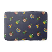 Farbige Cartoon-Charaktere der Fun Family Badematte (Vorderseite)