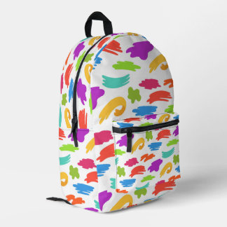 Farbige Cartoon-Farbstreiche Bedruckter Rucksack