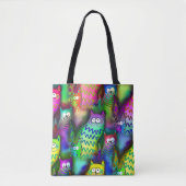 Farbige Cartoon Katzen Tasche (Vorderseite)