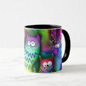 Farbige Cartoon Katzen Tasse (VorderseiteRechts)