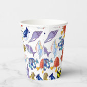 Farbige Cartoon Meereswelt Party Pappbecher (Rechts)