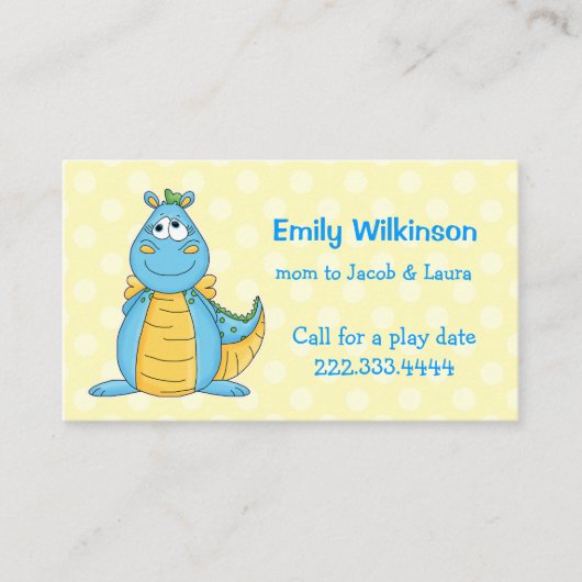Farbige Cartoon-Mommy-Karte Telefonnummerkarte (Vorderseite)