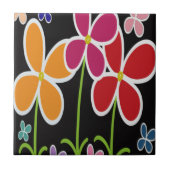 Farbige Cartoon Style Blume ・ Klein ・ Tile Fliese (Vorderseite)