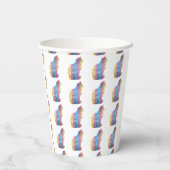Farbige Cat Paper Cups Pappbecher (Rückseite)