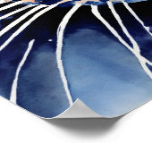 Farbige Cat Silhouette Watercolor Wall Poster (Ecke)