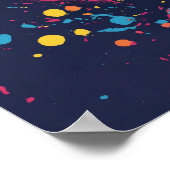 Farbige Cat Silhouette Watercolor Wall Poster (Ecke)