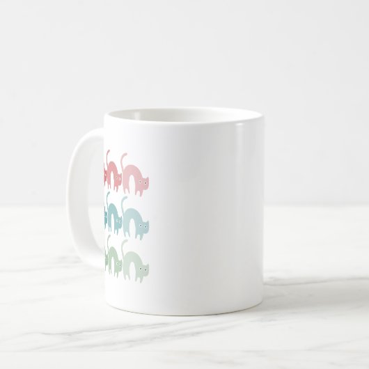 Farbige Cats Tasse (Vorderseite Links)