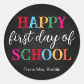 Farbige Chalkboard School Sticker (Vorderseite)