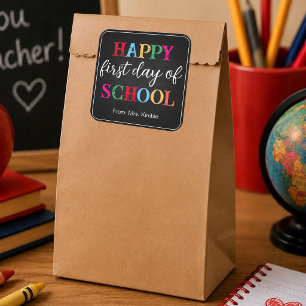 Farbige Chalkboard School Sticker (Platz)