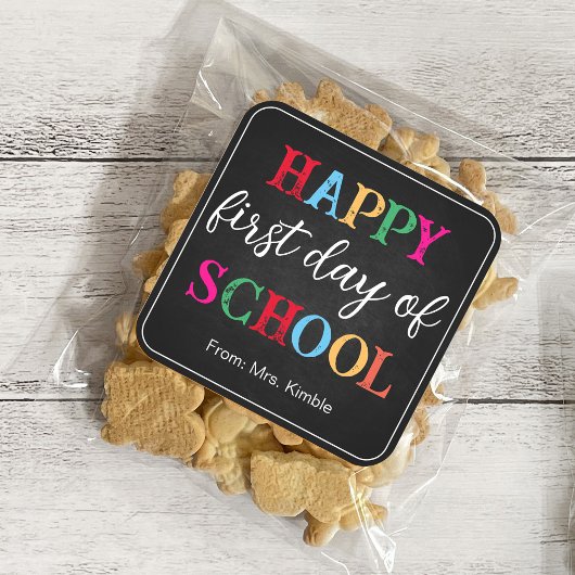 Farbige Chalkboard School Sticker (Platz)