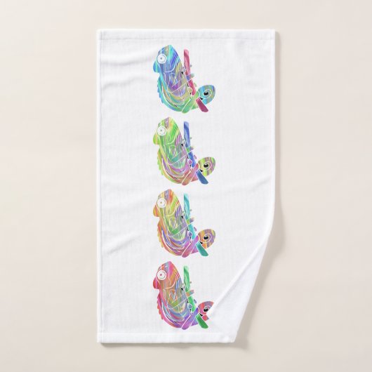 Farbige Chamäleons Badhandtuch Set (Handtuch)
