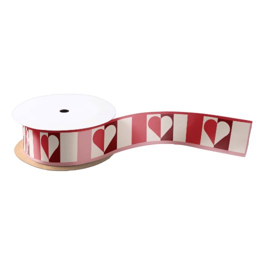 Farbige Checkerboard Herz Ribbon Satinband (Spule)