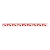 Farbige Checkerboard Herz Ribbon Satinband (Vorderseite)