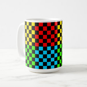 Farbige Checkerboard Retro Style Tasse Cup