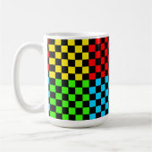 Farbige Checkerboard Retro Style Tasse Cup (Links)
