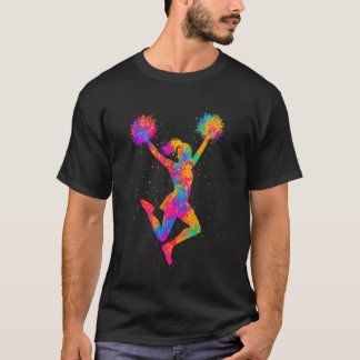 Farbige Cheer Leader Cheerleading Team Cheerleade T-Shirt