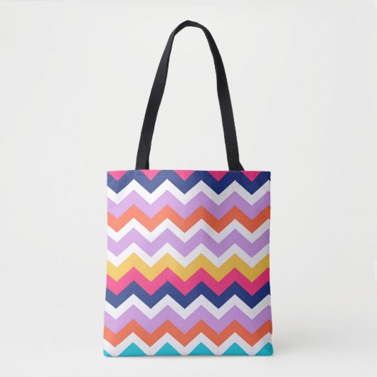 Farbige Chevron-Muster-Tasche Tasche (Vorderseite)