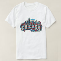 Farbige Chicago-Wasserfront-Kunst