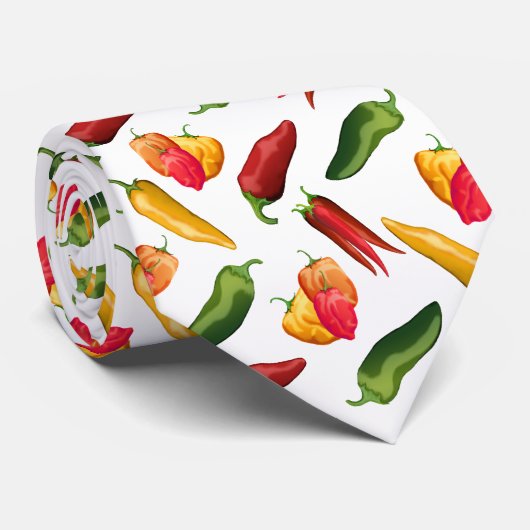 Farbige Chili-Paprikaschoten Krawatte (Gerollt)