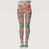 Farbige chinesische Blume Leggings - Hübsch (Vorderseite)