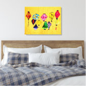 Farbige chinesische Laternen Leinwanddruck (Insitu (Schlafzimmer))