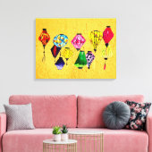 Farbige chinesische Laternen Leinwanddruck (Insitu (Wohnzimmer))