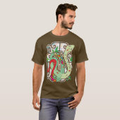 Farbige chinesische Zodiakschlange T-Shirt (Vorne ganz)