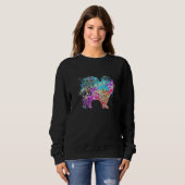 Farbige Chow-Chow-Hunde Chow Chows Sweatshirt (Vorne ganz)