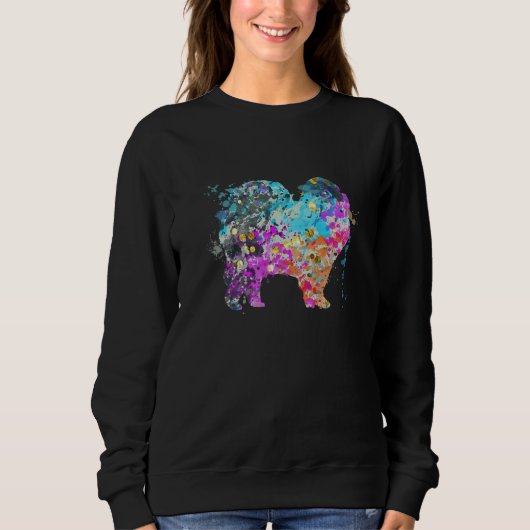 Farbige Chow-Chow-Hunde Chow Chows Sweatshirt (Vorderseite)