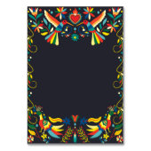 Farbige Cinco de Mayo Fiesta Spanische Hochzeit Tischnummer (Rückseite)