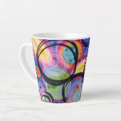Farbige Circle Doodle Design Latte Tasse (Linke Ecke)