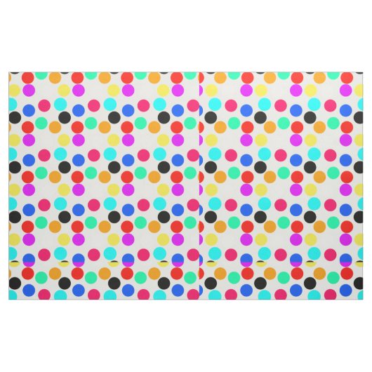 Farbige Circle Dots Stoff (Fat Quarter (45,7 x 55,9 cm))