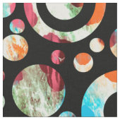 Farbige Circle & Polka Punkte + Ihr Backgr. + Idee Stoff (Nahaufnahme)