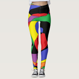 Farbige Clown-Leggings Leggings