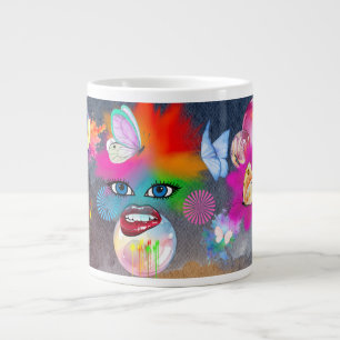 Farbige Clownfigur Jumbo-Tasse