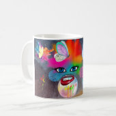 Farbige Clownfigur Kaffeetasse (Vorderseite Links)