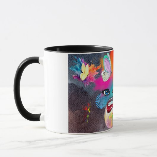 Farbige Clownfigur Tasse (Links)