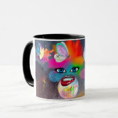 Farbige Clownfigur Tasse (Vorderseite Links)