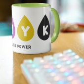Farbige CMYK-Tintenpatronen-Tasse Tasse